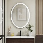 28 X 20 Inch Oval Led Bathroom Mirror Anti-fog 3 Colors Light Dimmable Wall 