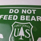Vintage Forest Service Sign - Do Not Feed Bears Gas Pump Station Porcelain Sign