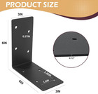 4 Pcs Heavy Duty Steel Corner Brackets 6 x6 x3 l Right Angle Bracket
