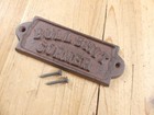 Bullshit Corner Sign Rustic Cast Iron Barware Plaque Bar Wall Decor Man Cave Bs