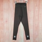 Adidas Originals Essentials Leggings Womens Xs Brown Stretch Logo High Waisted