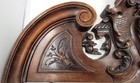 Vgc Antique French Quality Carved Wood Pediment Furniture Wall Decor 70cm 27 5 