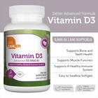 Zahler Vitamin D3 3000iu  Vitamin D3 Supplement 3 000 Iu 250 Softgels Exp  09 27