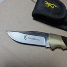 Browning Clip Point Knife Includes Sheath Walnut 111c Morgan Utah Sweden Steel