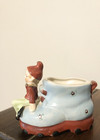 Vintage Elf Pixie Gnome Shoe Mini Planter Made In Japan Vintage Mcm Ceramic