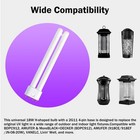 Yhjdc 18w 2g11 4-pin H-shaped Replacement Bulb  Uv Black Light Blue White