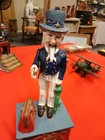 Uncle Sam Vintage Cast Iron Mechanical Coin Bank