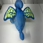 Vintage 1992 Fisher Price Dino-roars Blue Nylon Stuffed Animal Plush Toy