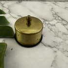 Vintage Mid Century Brass Stamp Roll Dispenser Holder Small Desk Office Decor