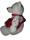 12  Vintage Carlmax Christmas Nylon White Teddy Bear Stuffed Animal Plush Toy