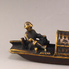 Old Chinese Brass Figure   Boat Statue