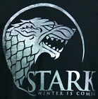 Game Of Thrones T-shirt Got Stark Sigil Winter Is Coming Graphic Tee Black Nwt