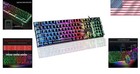 Compact Backlit Mechanical Keyboard - 104 Keys For Gaming   Work - Plug   Play