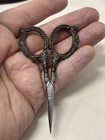 Antique Sterling Silver Hafted   Handle Scissors - Sewing Crafts Or Grooming