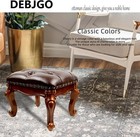Vintage Style Foot Sofa Stool Leather Ottoman 15 7 l X 12 7 w X 12 6 h
