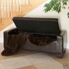 Rothwell Contemporary Tufted Bonded Leather Storage Ottoman Bench