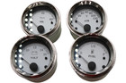 New Oem 2001-2013 Harley-davidson Touring Volt Fuel Oil Air Gauges Silver Face