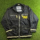 Vtg Everlast Boxing Jacket Black Yellow Zip Utility Medium Y2k 90s Style