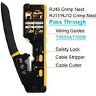 Rj45 Crimp Tool Kit - Pass Through Ethernet Cable Crimper  Network Cable Tester