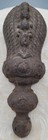 Antique Architectural Salvage Cast Iron Ornate Pediment Very Heavy 3lbs  3 4 Oz 