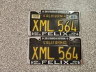 1963 Black California License Plates  1969 Validation  Dmv Clear Guaranteed 
