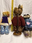 Teddy Bear Vintage Lot Of 5 Collector Bears Original Clothing