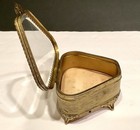 Filagree Box Beveled Glass Vintage Casket 1950s