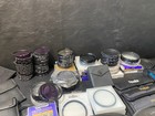 Large Lot Of 78  Camera Lens Filter Filters And Cases   Mixed Sizes - 55mm-95mm
