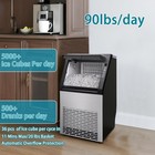 Commercial Ice Maker Machine 90lbs 24h  Stainless Steel Undercounter Ice Maker