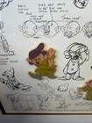 Dopey Model Sheet Framed Disney 3 Pin Set Snow White   7 Dwarfs Concept Art Coa