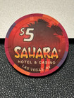  5 Sahara Casino Poker Chip Las Vegas Nevada Gambling Token