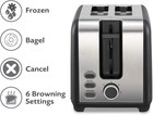 Twinzee 2 Slice Toaster  Retro Vintage Style  Wide Slot Matte Black   Steel  New