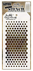 Tim Holtz Stencils Mixed Media Gradient Stencil Honeycomb Hexagon   Dots Pattern