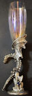 Fellowship Foundry Pewter Dragon Medieval Heart Toasting Champagne Glasses 1993