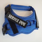 Service Dog Harness Emotional Support Blue Vest Reflective Small Patches Handle