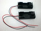  lot Of 2   Aaa Plastic Battery Holder Box Case W wire Leads Holds 2 Batteries