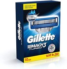 Gillette Mach Turbo 3 Shaving Blades Pack Of 10  cartridges 