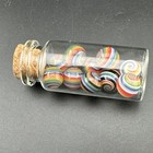 Set Of 10x Contemporary Handmade Art Glass Peewee Marbles Mini Boro Pearl Mibs