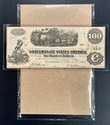 T-39 1862  100 Confederate States Of America  csa Train Note  - Vf