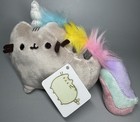 Gund Pusheen Unicorn Pusheenicorn Cat Plush Stuffed Keychain Backpack Clip New