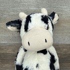 Jellycat Bashful Calf Cow Plush 12  Medium Black White Stuffed Animal