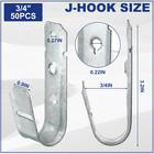 J Hooks For Hanging  Heavy Duty J Hooks  Metal Cable Hook For Wire Management  U