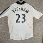 La Galaxy David Beckham Jersey Mens Large White Adidas 2007-2008 Soccer Shirt