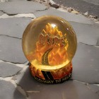 Ac dc Highway To Hell Snow Globe Floating Lightning Bolts Rock N Roll Rare