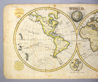 Antique Map- World Map - Hemispheres - America - Walker - 1810