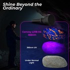 Convoy L21b-x4 365nm Uv Flashlight- Long Range Fluorescent Mineral Hunting Light