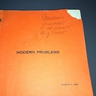 Modern Problems  8 6 80  Chevy Chase Sci-fi Screenplay W notations   Coa 