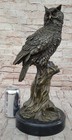 Large Prey Owl Bird Bronze Marble Sculpture Statue Hotcast Lost Wax Figurine Art