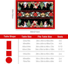 Christmas Tablecloth 60  84 Inch Christmas Table Decoration Table Cloth Rectangle