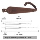 Cowhide Leather Rifle Sling Gun Carrying Strap Shooting Rest Sling For Hunting